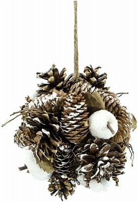 Куля хвойна Омела з шишок d160 мм 12BS0261-2