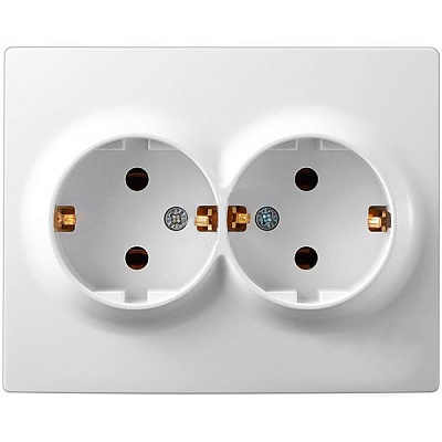 Розетка Underprice 706-0202-127B із заземленням біла