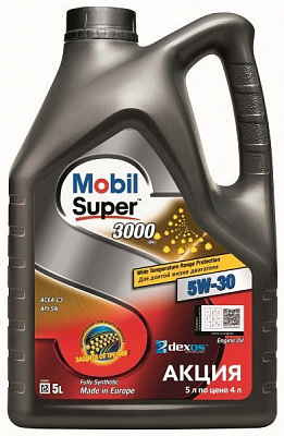 Моторное масло Mobil Super 3000 XE 5W-30 5 л