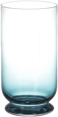 Ваза Омбре, d12хh23см, бірюзова Wrzesniak Glassworks