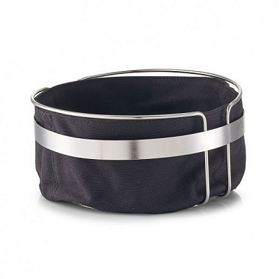 Кошик хлібний метал хромований/бавовна Ø22x10,8 см 27249 Zeller