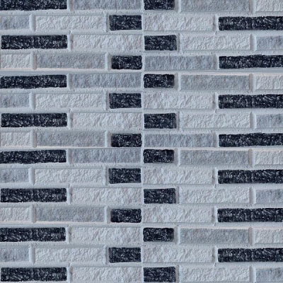 Плитка гипсовая прямая Gipsanit под кирпич белая с черным 0,8 кв.м 