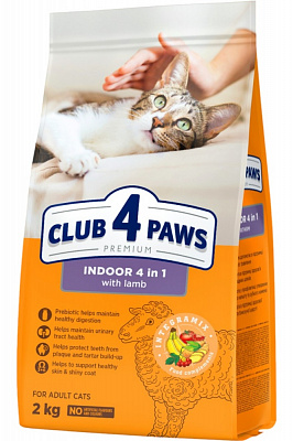 Корм сухой для котов Club 4 Paws с ягненком 2 кг
