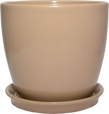 Горщик керамічний Сонет преміум круглий 2л мокко