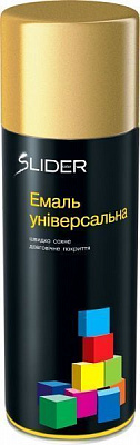 Эмаль аэрозольная SLIDER золотистый глянец 400 мл