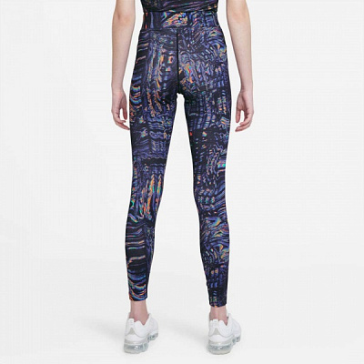 Лосины Nike W NSW LGGNG AOP PRNT DJ4130-010 р.XS черный