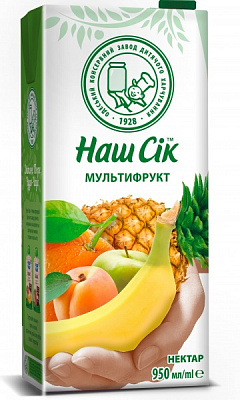 Нектар Наш Сік Мультифрукт 0,95 л