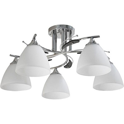 Люстра стельова Геотон 5xE27 хром НПБ 02-5х60-092 A1855/5