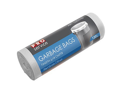 Мешки для бытового мусора PROservice стандартные 120 л 10 шт. (4823071616187)