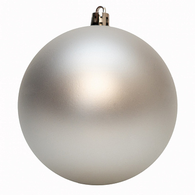 Шар новогодний матовый серебристый 10 см d 100 мм серебристый 890964