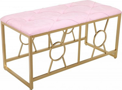 Банкетка декоративная пудровая 90x40х45 см 