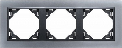 Рамка тримісна Efapel ANIMATO Logus універсальна металік алюміній 90930 TAS