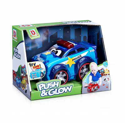 Машинка Bb Junior Полицейская Police Car Push & Glow 16-89004