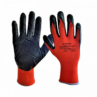 Рукавицы M-Glove красные с покрытием латекс XL (10) L2001RD-10