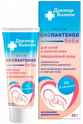  Крем для сухой и нежной кожи Биокон Доктор Биокон Биопантенол беби 60 г