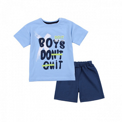 Комплект для мальчиков Фламинго 646-417 голубой/индиго р.80 