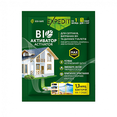 Биоактиватор EXPEDIT для дачных туалетов и септиков саше