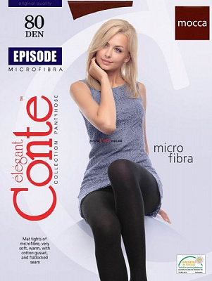 Колготки Conte EPISODE 80 den mocca р. 4 темно-коричневый 