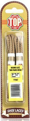 Шнурки TOP круглые 50 см бежевый