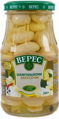 Шампиньоны маринованные Верес закусочные 260 г
