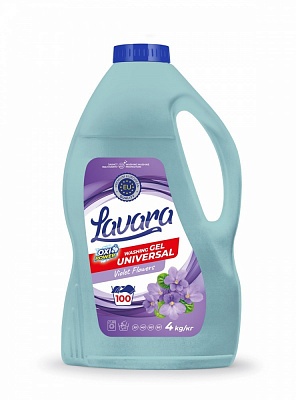 Гель для прання для машинного та ручного прання Lavara Violet Flowers 4 л