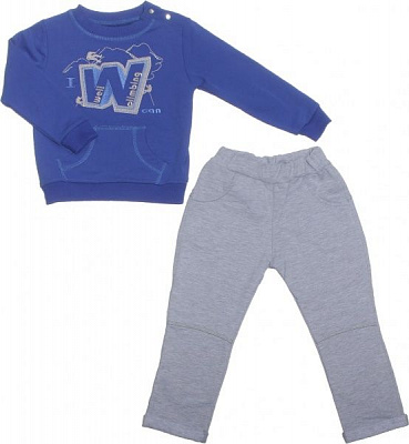 Комплект Фламинго р.98 синий с серым 862-311 