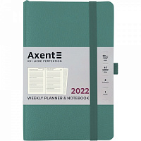 Щотижневик 2022 Partner Soft Skin А5- сіро-блакитний Axent