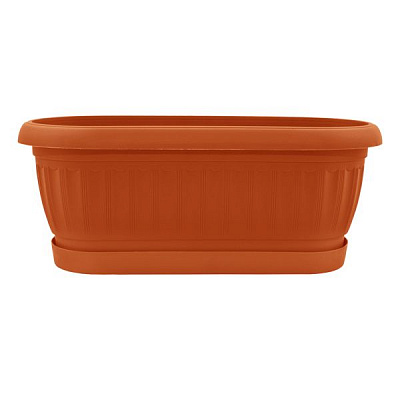 Горщик пластиковий Алеана Терра овальний 1,6л теракот (113054)