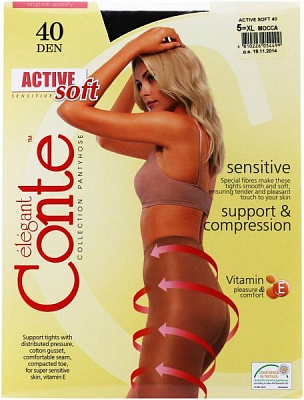 Колготки Conte ACTIVE SOFT 40 den Mocca Elegant р. 5 коричневый 