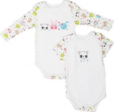 Боді Фламінго 2шт р.86 білий 112-222