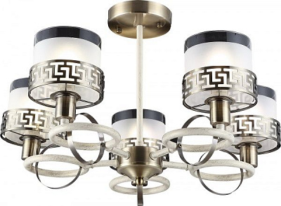 Люстра підвісна Altalusse 5x40 Вт E14 антична бронза/кремовий INL-6148P-05