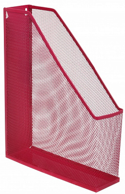 Лоток для бумаг вертикальный металл 25х72х32 см розовый Nota Bene