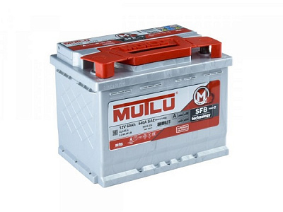 Автомобильный аккумулятор Mutlu 12V60Ah 510 EN L (L2) SERIA 2, 242x175х190мм