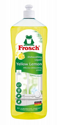 Жидкость для ручного мытья посуды Frosch Желтый лимон 1л