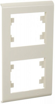 Рамка двомісна Makel Manolya вертикальна слонова кістка