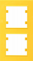 Рамка двомісна Makel Karea вертикальна жовтий