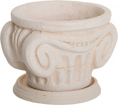 Горщик шамотний Херсонес №1 185 круглий 4,6л кремовий