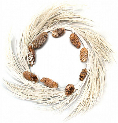 Вінок різдвяний Девілон засніжений d280 мм