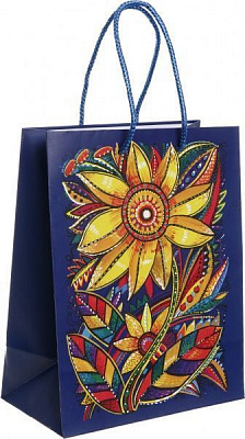Пакет бумажный Солнечный цветок 23x18x10 см 290321