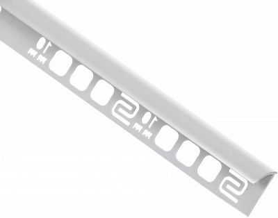 Уголок для плитки Salag внешний 147 ПВХ 10147 10 мм 2,5м мрамор серебряный 