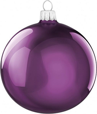 Куля скляна d80 однотонна бузковий