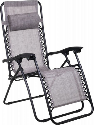 Шезлонг UP! (Underprice) розкладний HYC-201 сірий 64x177 см