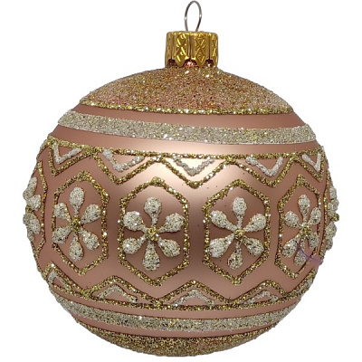 Куля новорічна 80 мм бордовий 10144