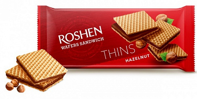 Вафли Roshen Wafers Sandwich Thins орех 55 г 