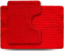 Набор ковриков Dariana Econom 55x80 + 55x42 Макраме, красный