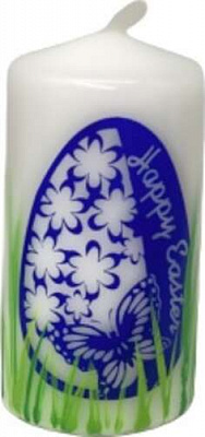 Свічка Писанка Happy Easter 55х100 мм в асортименті Pako-If