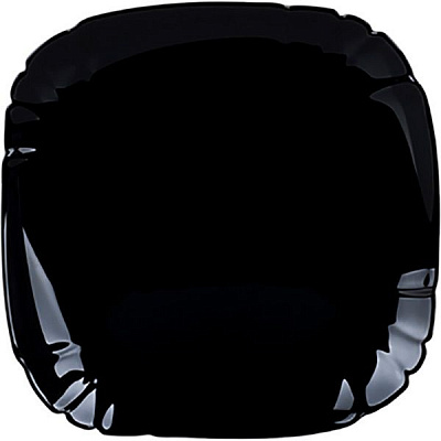 Тарелка обеденная Lotusia Black 25,5см квадрат Luminarc