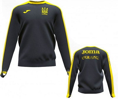 Джемпер формы сборной Украины 2021 Joma FED. FUTBOL UCRANIA SWEATSHIRT AT102363A159 р. S серый