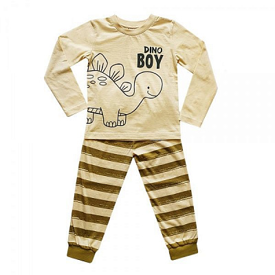 Пижама детская для мальчика Colibri р.116 белый с зеленым B7004 