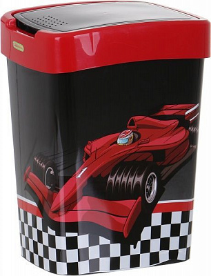 Контейнер для сміття Алеана Алеана Ралли 18 л чорний/червоний 121067